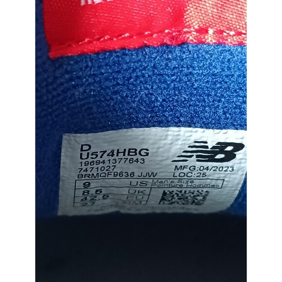 New Balance 574 U574HBG Mens Blue Suede Lace Up Sneakers Shoes Size 9 main image 6